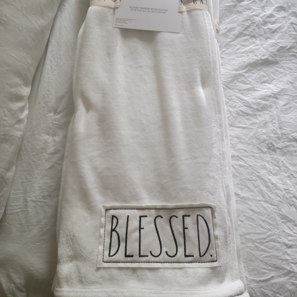 Rae Dunn Throw "Blessed"